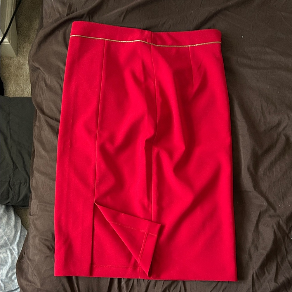 Elegant Red Pencil Skirt